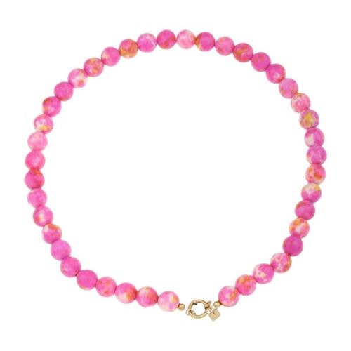 By Jam Gioielli Jam Gioielli kralenketting roze