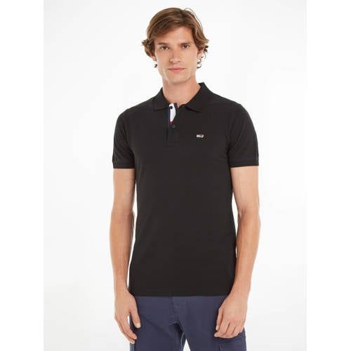 Tommy Jeans Slim Fit Polo Shirt - Black
