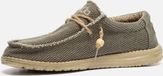 HEYDUDE Wally Braided Instappers groen Canvas - Maat 41