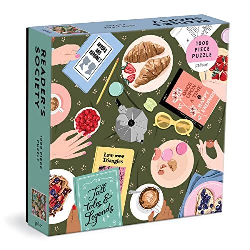 Mudpuppy Press Reader's Society 1000 Piece Puzzle in Square Box