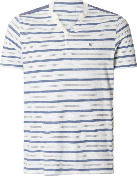 Babista heren T-shirt - 52/54 - wit - Katoen/Polyester - Regular Fit - Gestreept