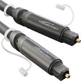 KabelDirekt Optische audiokabel – 2m, zwart – Soundbar | Optical audio cable, S/PDIF, glasvezelkabel voor home cinema/soundbar/PS4/Xbox