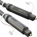 KabelDirekt Optische audiokabel – 2m, zwart – Soundbar | Optical audio cable, S/PDIF, glasvezelkabel voor home cinema/soundbar/PS4/Xbox