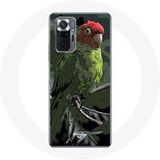 Maniacase Hoesje voor Xiaomi Redmi Note 10 Pro Pionus Papegaai Rood Groen
