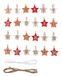Rayher Adventsgetallen ster 1-24 op klem, 4x4,8cm, met koord, SB-Btl. 1Set, 46719000