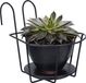 Gerimport Support de pot de fleurs de balcon - métal noir
