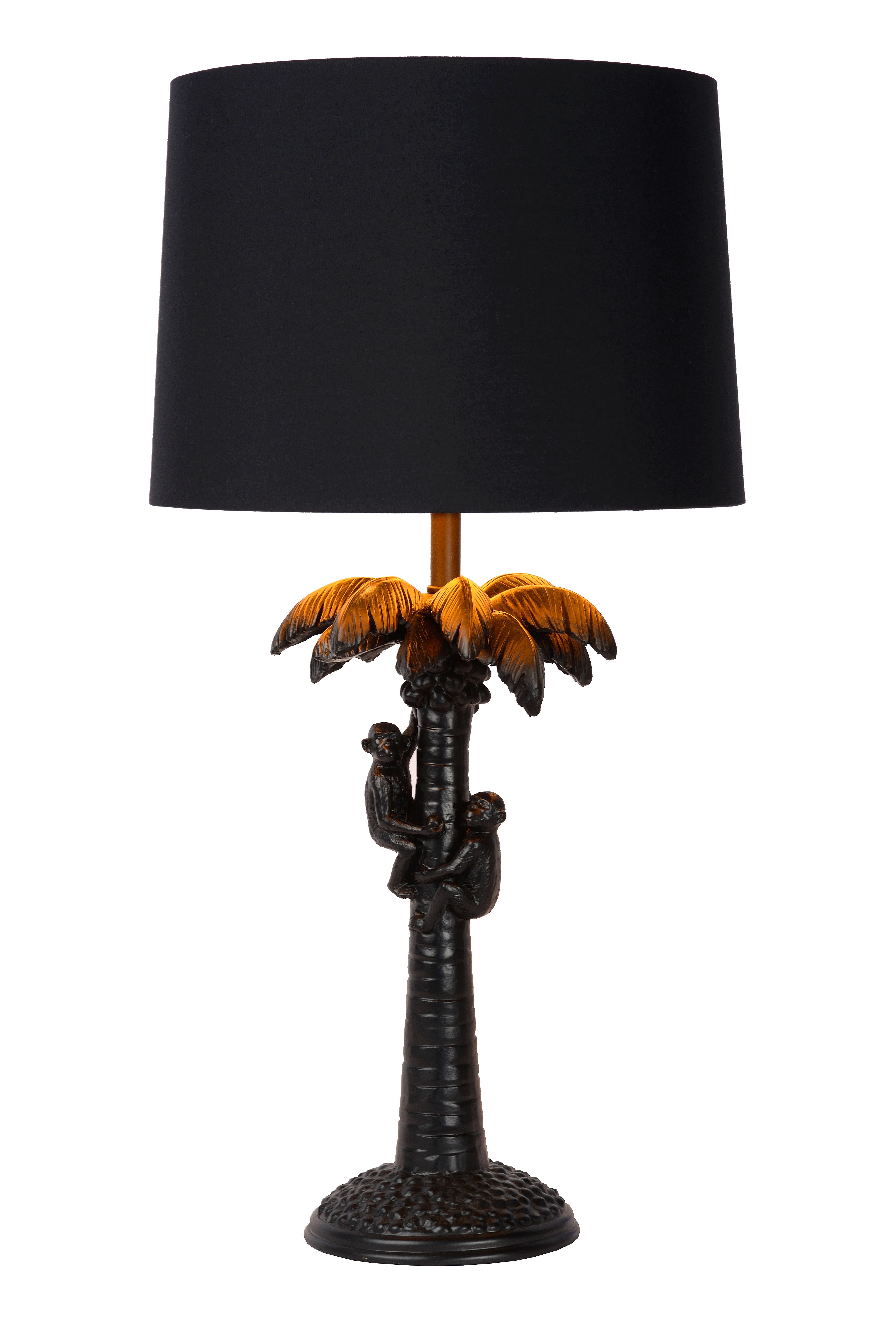 Lucide EXTRAVAGANZA COCONUT Tafellamp - Ø 30,5 cm - 1xE27 - Zwart