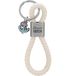 GRUSS & CO Sleutelhanger lus motief haven | hanger bestaande uit een gevlochten lus, met motiefdruk thuishaven, met anker-charm | 48361, Meerkleurig, 12 cm, Motief "Haven"