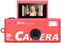 Merkloos Zakcamera, mini HD-camera, digitale camera, camcorder, klein | Draagbare actiecamera, sleutelhanger, handheld |1080p HD-opname, 130° groothoeklens|Virtueel fotograferen, lichtgewicht - Rood - Inclusief 32GB geheugenkaart en kaartlezer.