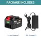Lithium-accu voor kettingzaag en boormachine - 20V accu - 4,5Ah capaciteit - 18–21V Li-Ion - EU-oplader met laadindicator - 1 accu