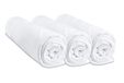 Easy Dort Set van 3 katoenen hoeslakens, 40 x 80 cm, rekbaar tot 40 x 90 cm, voor babybed, wieg, reiswieg, wit