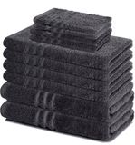 Merkloos / Sans marque B&D Textiles GmbH 10-delige handdoekenset Elena - antraciet