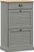 vidaXL Schoenenkast VIGO - 60x35x96 cm - Massief Grenenhout - Grijs