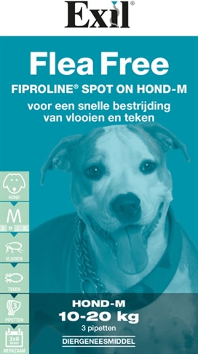 Exil flea free spot on 10 tot 20 kg 1 st Ã 3 Pipetten