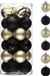 Unyqoos® Set van 24 Zwart-Gouden Kerstballen voor Feestelijke Boomdecoratie