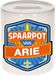 Bellatio Decorations Kinder spaarpot met naam - Arie - keramiek - met dop - wit