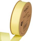 Halbach Seidenbänder Premium ripslint, breedte: 25 mm, lengte: 25 m, duurzaam cadeaulint van gerecycled polyester, ideaal als lint, kleur: lichtgeel
