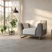 Comfortabele bankhoes, antislip, gemaakt in Italië, crèmekleurig, 1-zits