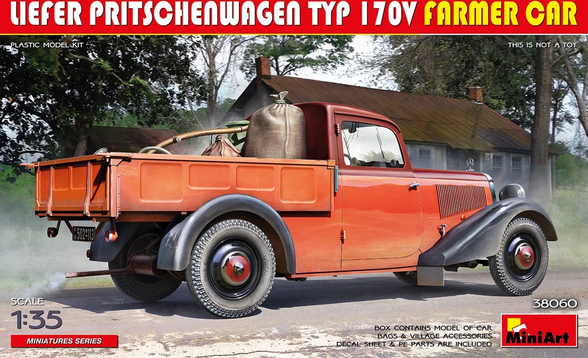 MiniArt 1:35 38060 Liefer Pritschenwagen TYP 170V Farmer Car Plastic kit