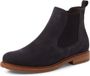 Tamaris - Dames - Laarzen - Chelsea boots - Leer - Donkerblauw - Maat 38