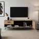 en.casa meuble TV 150x38x49 cm couleur chêne et noir