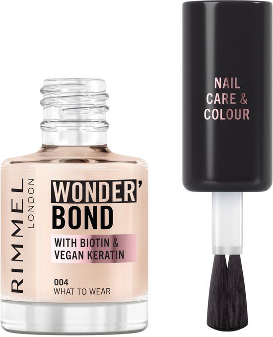 Rimmel London Rimmel Wonder'bond Care+Color Nail Polish - 004 - What to Wear, 12 ml