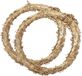 Sans marque Petite couronne de paille/couronnes - 2x - paille - D21 x H2 cm - DIY/loisir créatif/couronne de porte