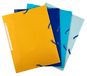 Exacompta - Pack van 4 elastieken Bee Blue - Tas met 3 kleppen - Gerecycled polypropyleen - 24 x 32 cm - A4 - Diverse kleuren