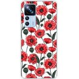 1001 coques Xiaomi Bedrukt siliconen hoesje compatibel met Xiaomi Mi 12T, Xiaomi Mi 12T Pro Fleurs de pavot
