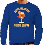 Bellatio Decorations Apres ski sweater heren - aperol to my spritz - blauw - S