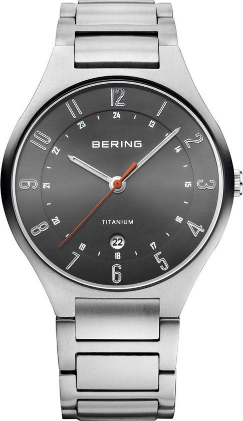 Bering 11739-772 Herenhorloge - Titanium - Grijs - 39 mm