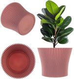 KADAX Kleine kunststof plantenpot voor vetplanten en kruiden, moderne sierpot voor binnen en buiten (poederroze, 11,5 cm)
