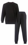 Paul Hopkins Heren Pyjama - Wybertjes Dessin - Donker Grijs - Maat S