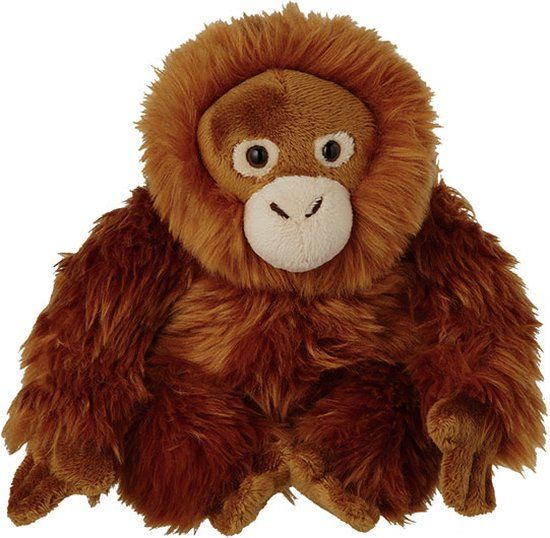 Nature Planet Pluche Orang-oetan knuffel - 18 cm - Aap - Pluche