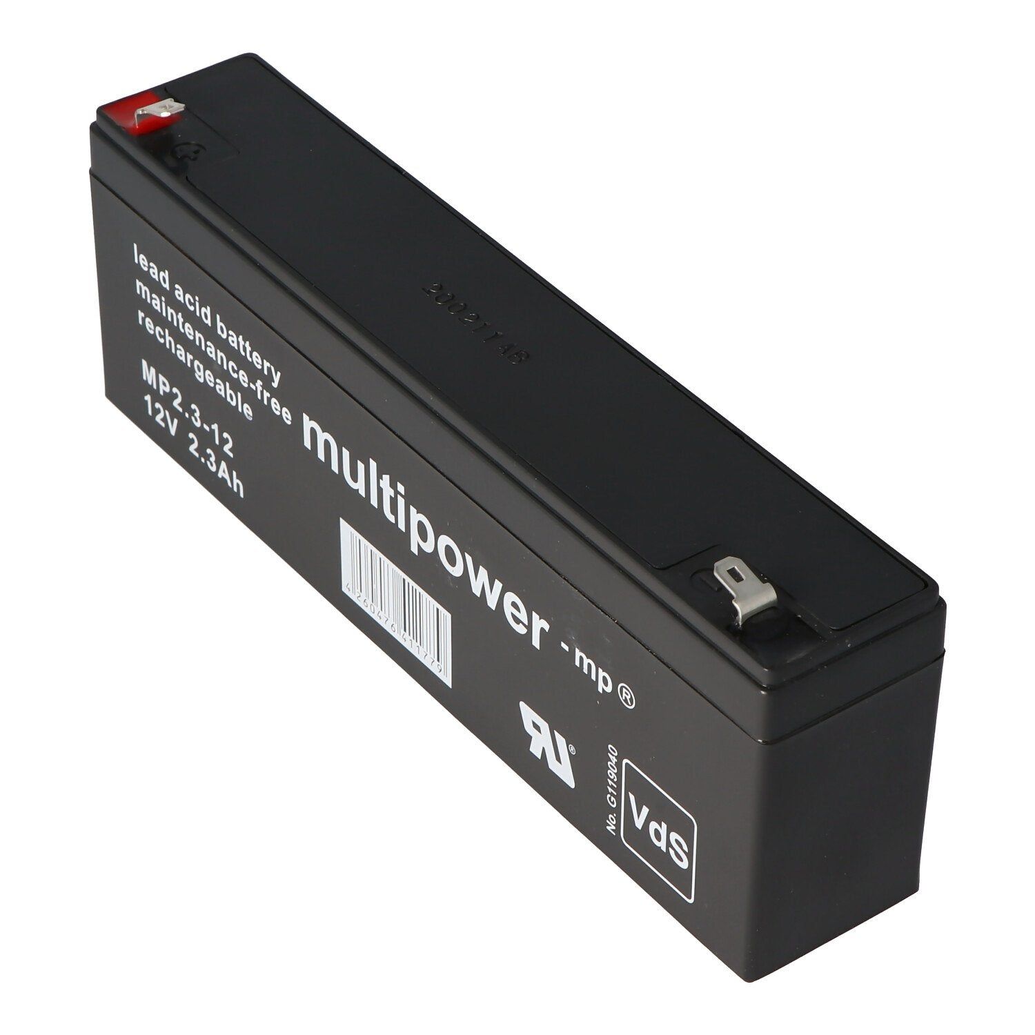 Multipower MP2.2-12 loodbatterij, 4,8 mm Faston-connector