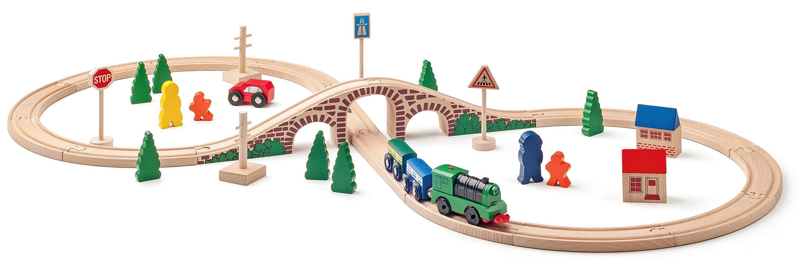 Woody Woody treinset met electrische locomotief