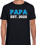 Bellatio Decorations Papa est 2022 - T-shirt Zwart Heren XXL