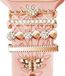 Wigento Deko-Ringe Smartwatch-bandjes, goudkleurig, metalen set van 5 stuks, 20 mm, accessoires