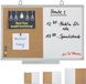 Relaxdays Combibord 2-in-1 - 30 x 45 cm - Prikbord en Whiteboard - Magneetbord - Met Bakje