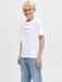 JACK&JONES JORNORREBRO EMB TEE SS CN NOOS JNR T-shirt garçon - Taille 176 - Blanc
