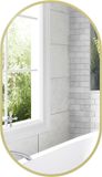 HOMCOM Badkamerspiegel - Aluminiumlegering - 40x70x3cm - Goud