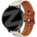 Bandz Bracelet silicone 'Fleurs' Garmin Approach S12 (lumière stellaire/marron)