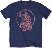 Rock Off Elton John - Rocketman Circle Point Heren T-shirt - M - Blauw