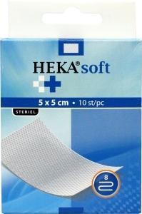 Heka Klein Kompres nonwoven 5 x 5 cm 8 laags 10 ST