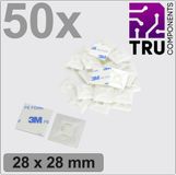TRU COMPONENTS T24CA069 Bevestigingssokkel Zelfklevend, Schroefbaar 4-voudige invoeging Wit 50 stuk(s)