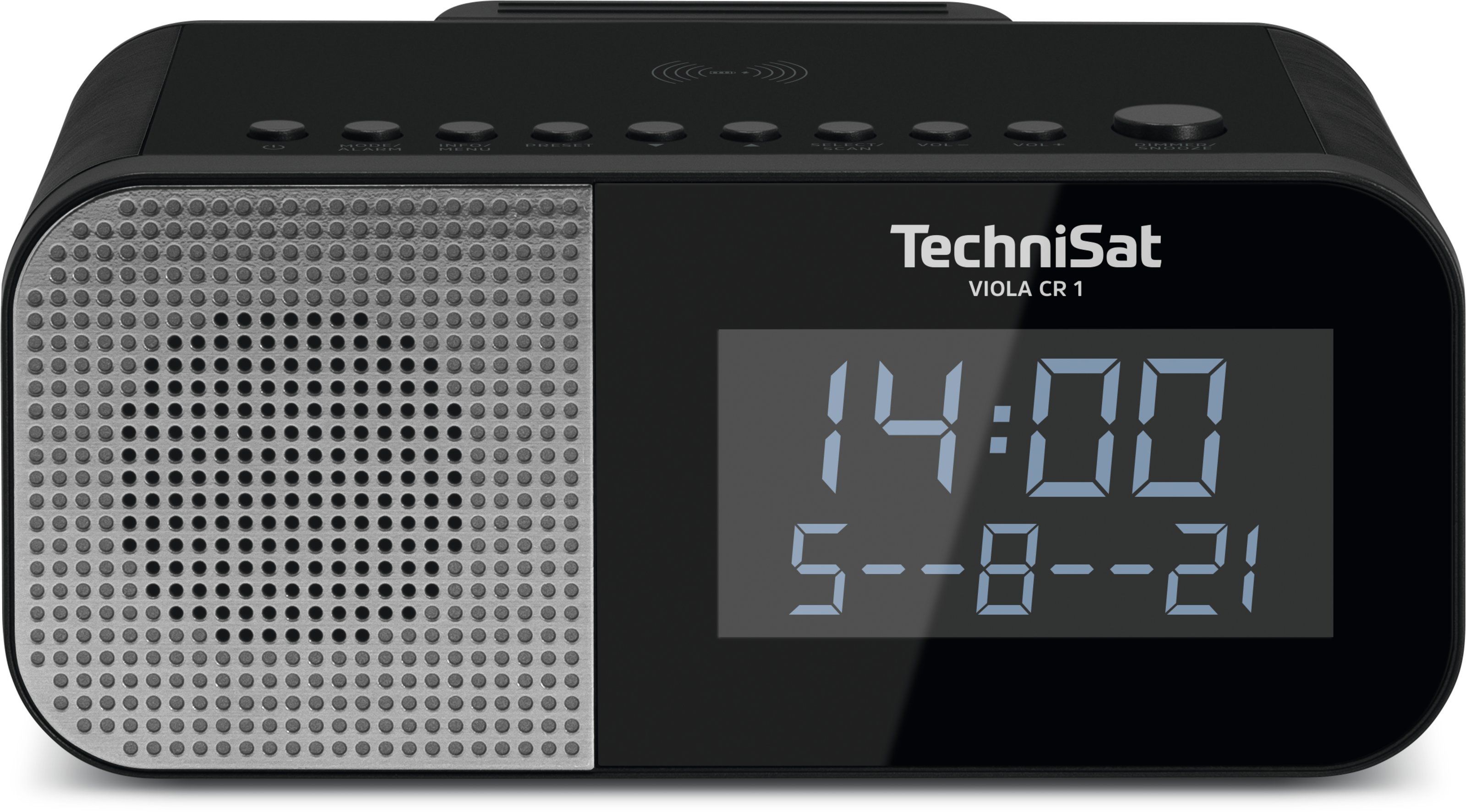 TechniSat Viola CR 1 - DAB+ wekkerradio met draadloos opladen - Zwart