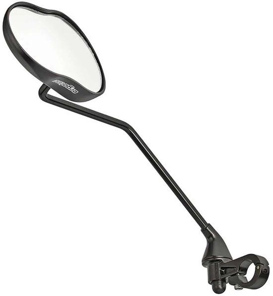 Ergotec M-99LV spiegel, lange arm, 121 x 78-66 mm, aluminium - zwart, gezandstraald