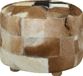 vidaXL Poef rond 50x50x45 cm geitenleer