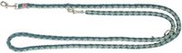 Trixie Hondenriem Cavo Verstelbaar Petrol/Salie Groen - 200x1.8 cm
