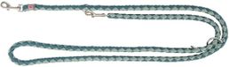 Trixie Hondenriem Cavo Verstelbaar Petrol/Salie Groen - 200x1.8 cm